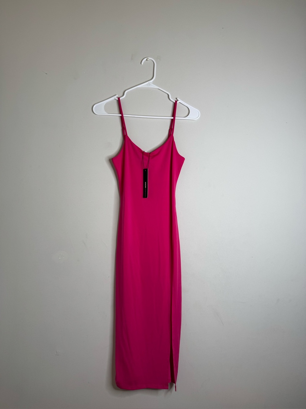 Fashion Nova Fuchsia Slip Midi Dress
